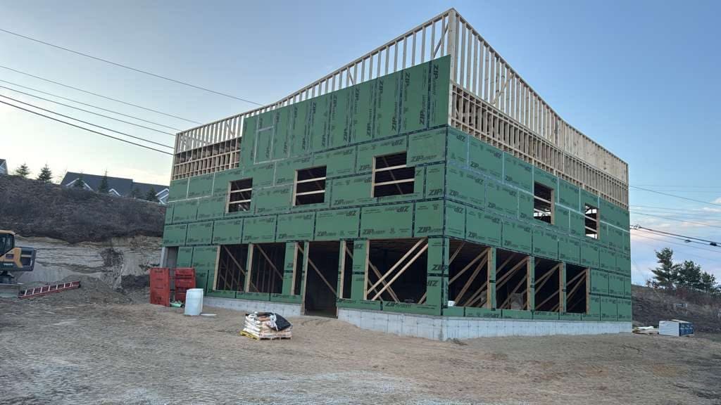 New home construction framing by RS Development Group in Westborough, MA