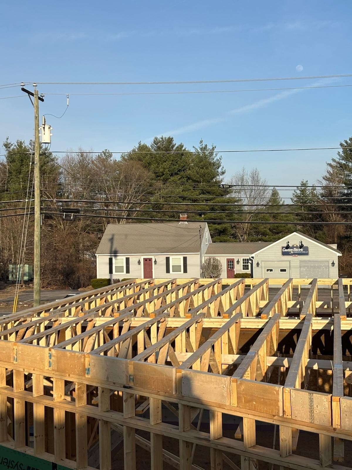 New home construction framing by RS Development Group in Worcester, MA