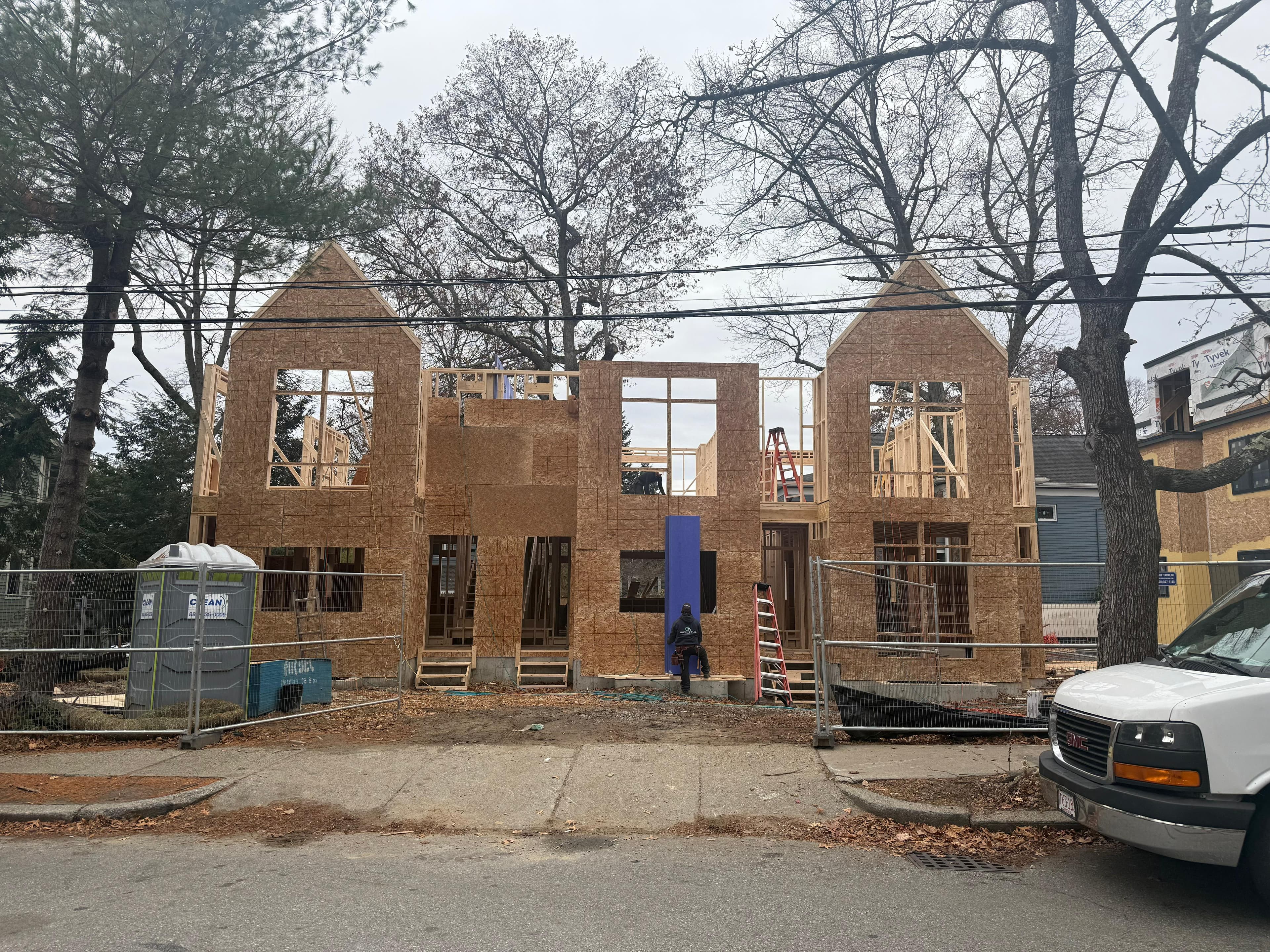 New home framing project in Massachusetts